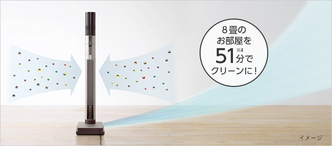 8畳のお部屋を51分※6でクリーンに!